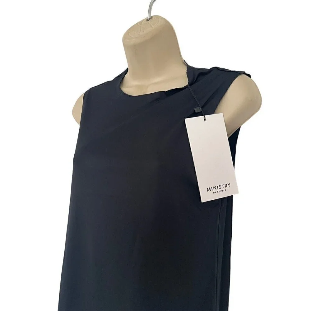 Ministry Of Supply Womens Sz XS Black Luxe Touch Tank Microfiber  NWT